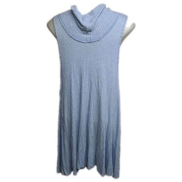We The Free FP Tunic Top Women Lagenlook Cowl Neck Sleeveless Wide Powder Blue L - Picture 6 of 8